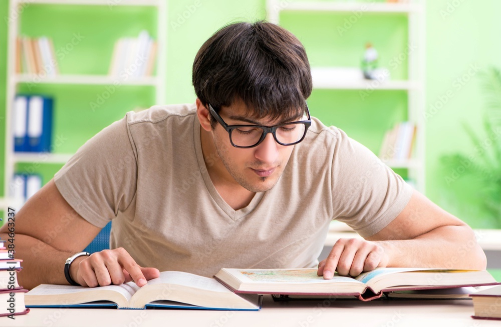 Student preparing for university exams Student preparing for university exams