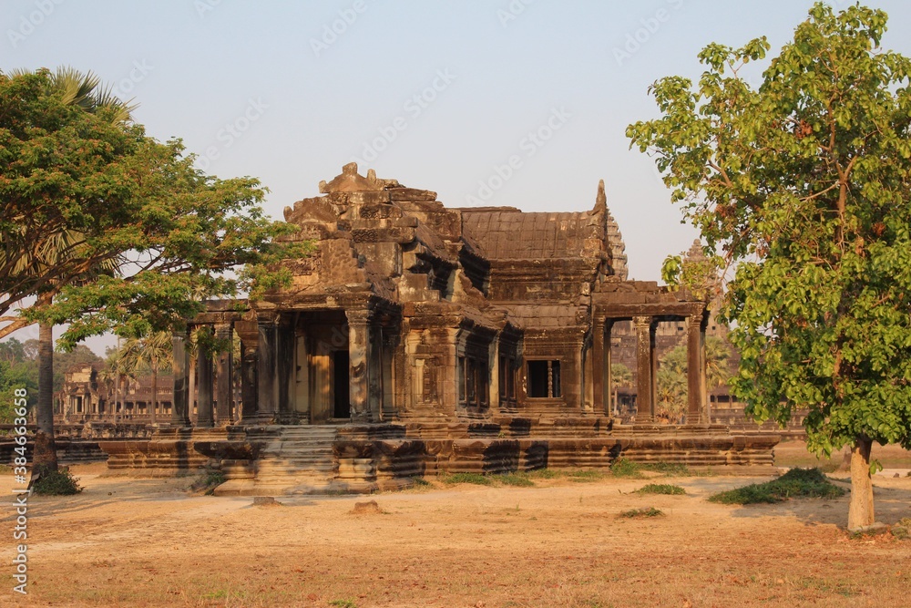 Cambodia.  Angkor Wat temple.  The Hindu temple was built at the beginning of the 12th century, during the reign of Suryavarman II.  Siem Reap city.  Siem Reap province.