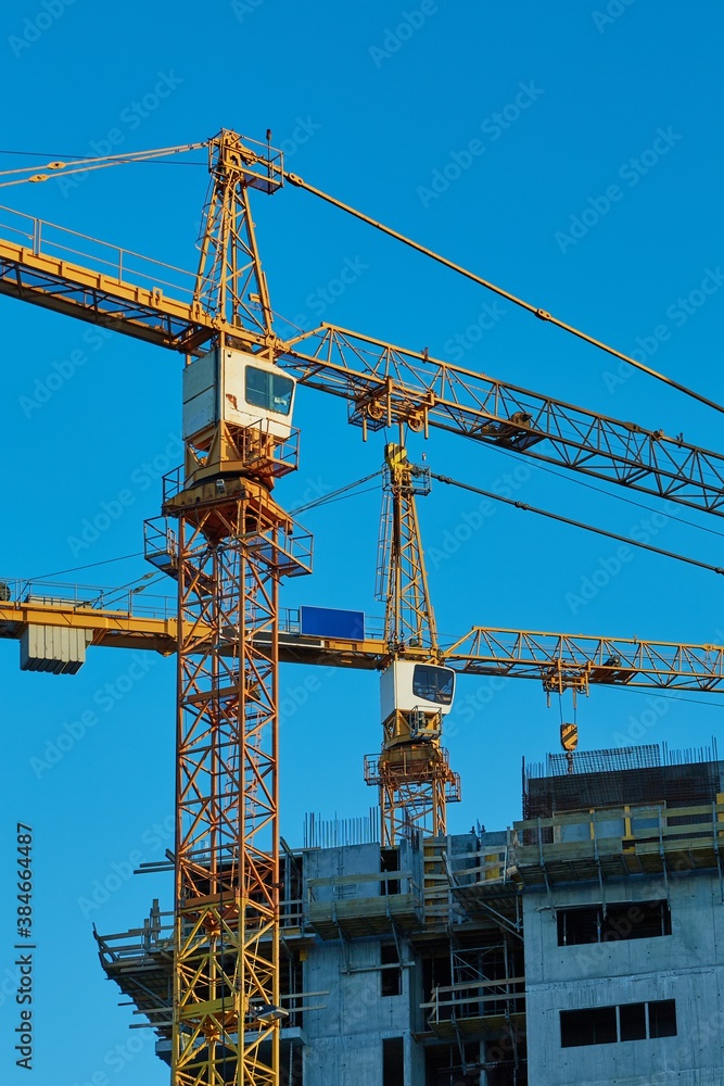 Modern apartment block under construction