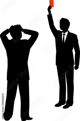 Red card Businessman