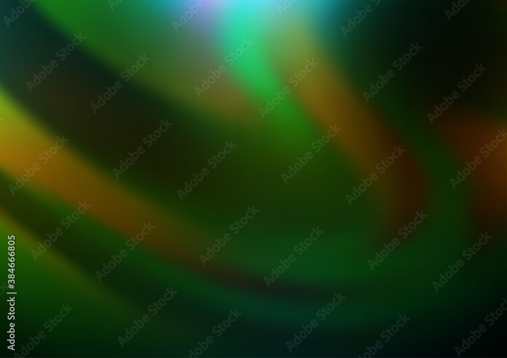 Dark Green, Yellow vector abstract blurred pattern.