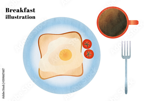 breakfast on a plate (western food)
