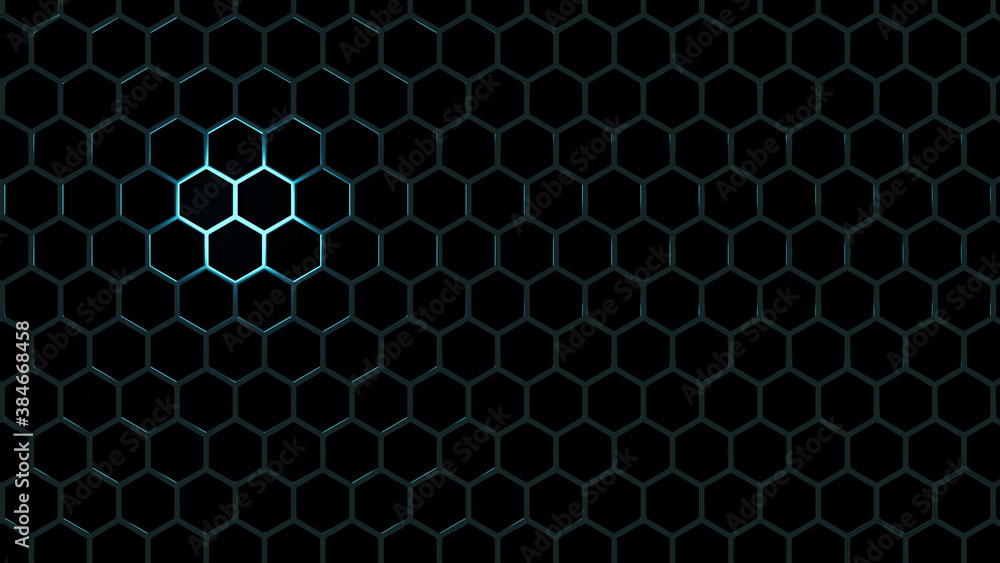 hexagon pattern of solid metal wall hexagon pattern of solid metal wall