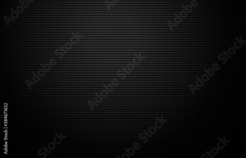 Vector carbon fiber texture geometric grid. Dark background