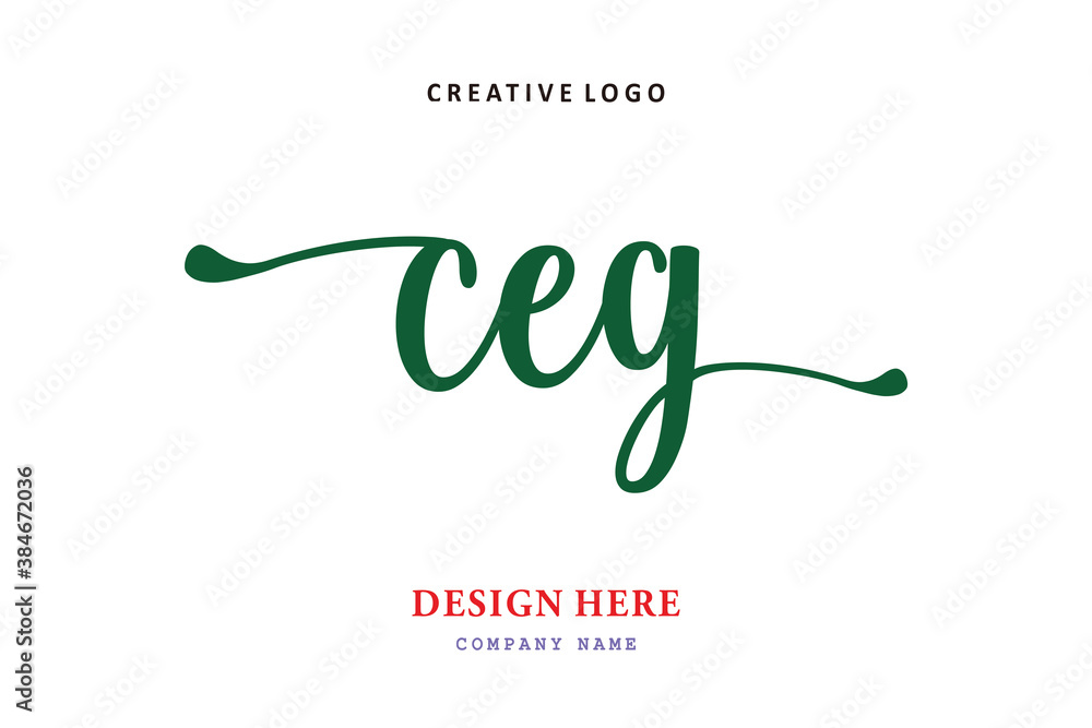 pharmacy logo composition of the letter CEG is simple, easy to understand, simple and authoritativePrint - obrazy, fototapety, plakaty 