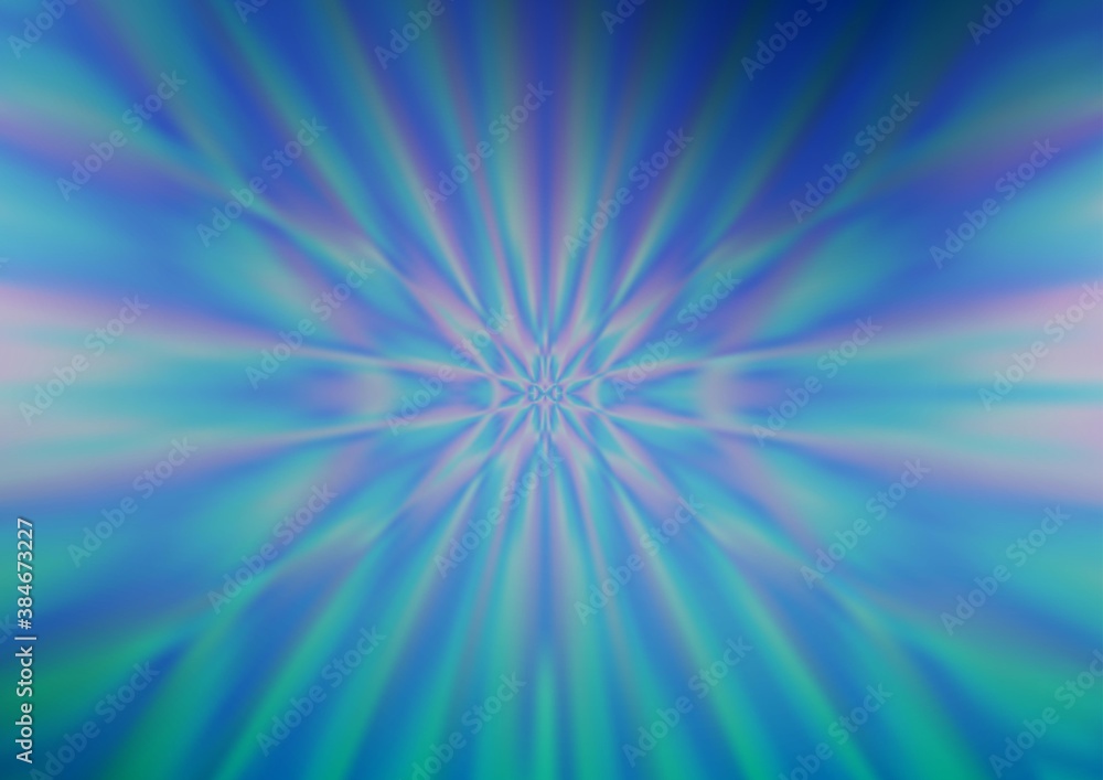 Fototapeta premium Light BLUE vector blurred shine abstract template.