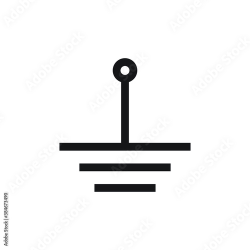 Electrical grounding icon design. vector illustration