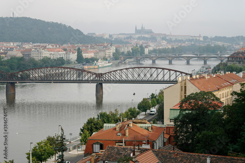 View of Vltava river in Prague, Czech republic