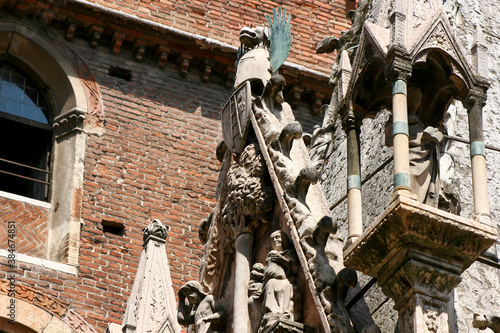 Details of Scaliger Tombs(Arche scaligere) in Verona, Italy photo