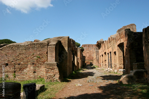Remains of Ancient Ostia Antica, Rome, Italy