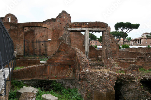 Roman forum ancient ruins in rome, Italy
