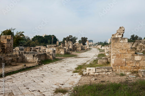 Byzantine Road of Al Bass archaeological site, Tyre, Lebanon