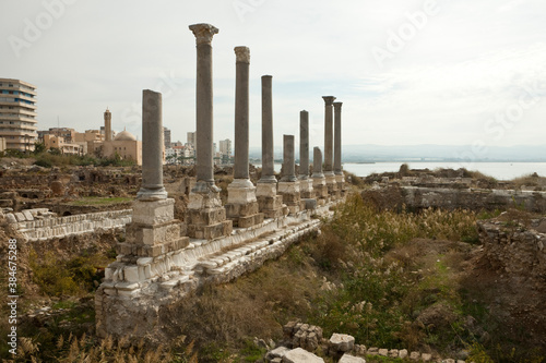 Al Mina archaeological site in Tyre, Lebanon