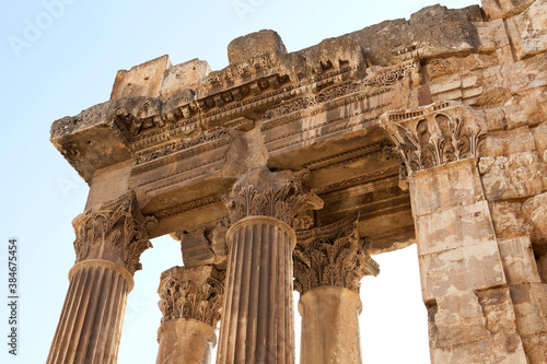 Temple of Bacchus in Baalbek Roman Ruins, Lebanon