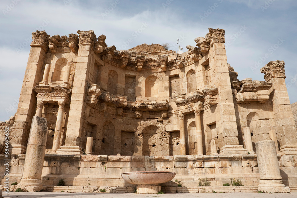 Nymphaeum at the great Roman city of Jerash, Jordan