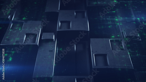Futuristic technology struc...