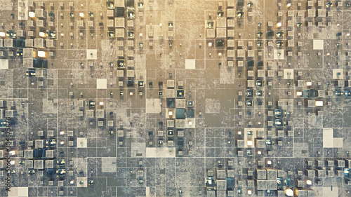Sci-fi surface with cubes 3...