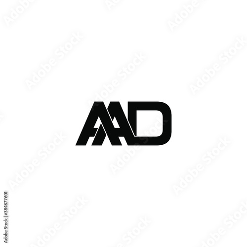 aad letter original monogram logo design photo