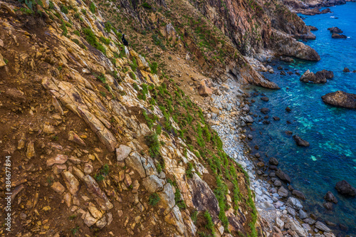 Beautiful landscape in Eo Gio  Quy Nhon  Vietnam from above.