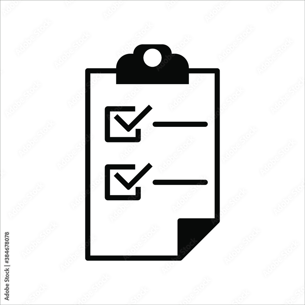 Clipboard icon on a white background Clipboard icon on a white background