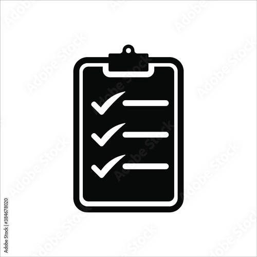 Clipboard icon on a white background