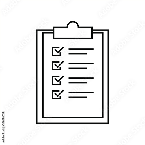 Clipboard icon on a white background