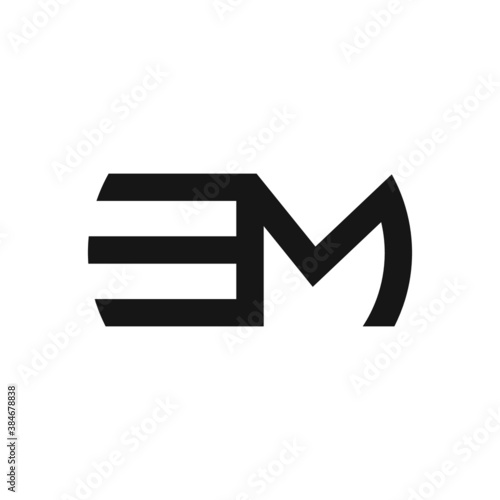 Initial letter em or me logo vector design templates