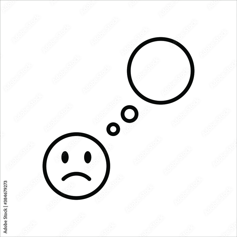 Fototapeta premium Head think concept icon design. Message talk sign. Creative idea symbol. on white background