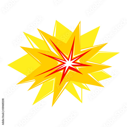 explosión en forma de estrella