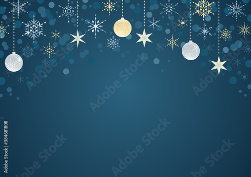 クリスマス 背景 雪の結晶 飾り イラスト 装飾 素材