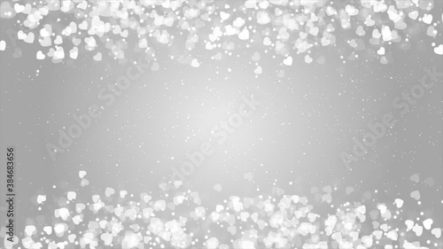 Wallpaper Mural White Shining sparkles Rectangle frame abstract Loop Heart Particles background 4K For logo ,title or photo. Wedding, Birthday, Celebration, Carnival, Party anniversary. Torontodigital.ca