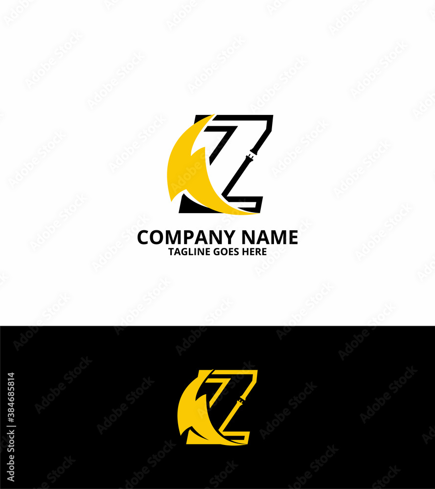 Flash initial letter Z Logo Icon Template. Illustration vector graphic. Design concept Electrical Bolt With letter symbol. Perfect for corporate, technology, initial , more technology brand identity Flash initial letter Z Logo Icon Template. Illustration vector graphic. Design concept Electrical Bolt With letter symbol. Perfect for corporate, technology, initial , more technology brand identity