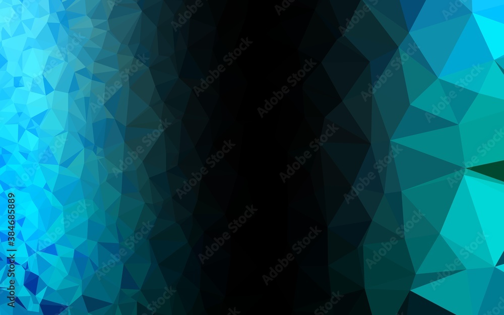 Obraz premium Light Blue, Green vector blurry triangle texture.