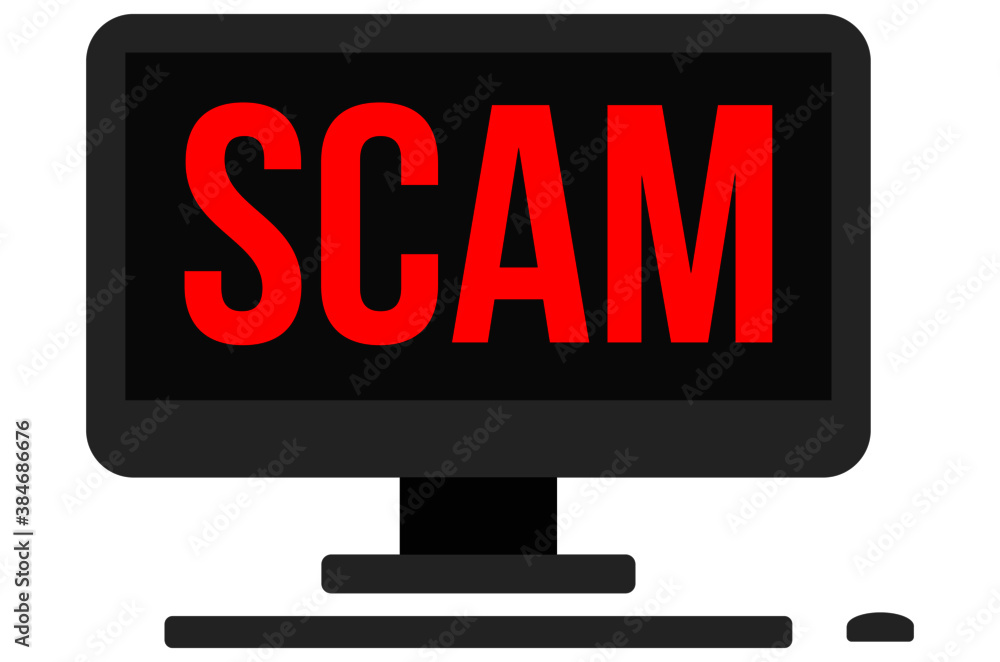 Beware Of Scammer warning vector drawing Beware Of Scammer warning vector drawing