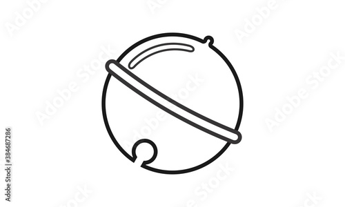 Circle bell illustration vector