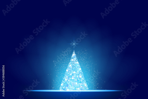 キラキラ光るクリスマスツリー