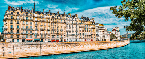 View of the River Seine and most beautiful cities in the world - Paris. France.