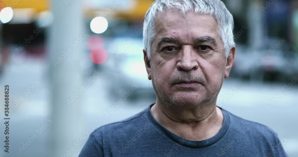 Senior person staring camera. Old middle-age man Senior person staring camera. Old middle-age man