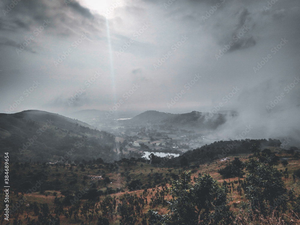 Fototapeta premium clouds over mountain