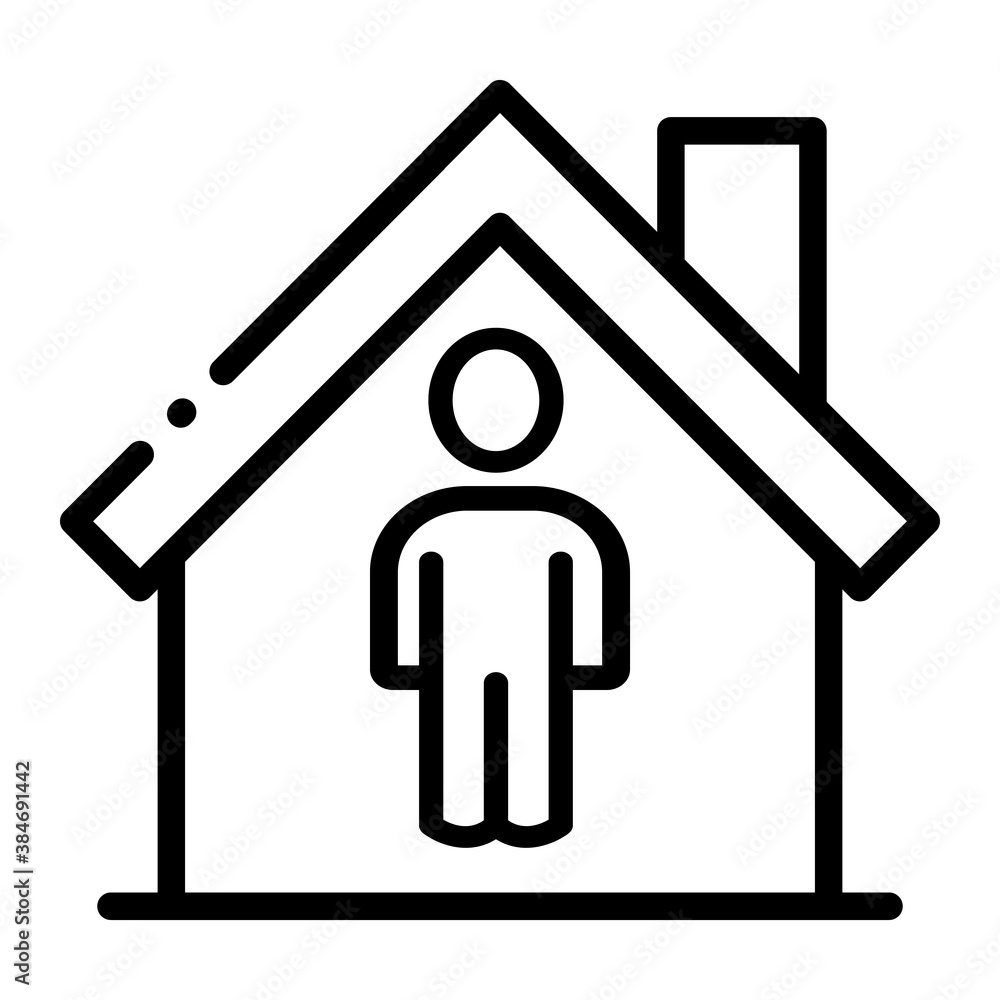 Pixel perfect home people person line icon Pixel perfect home people person line icon