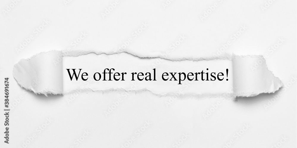Obraz premium We offer real expertise! 