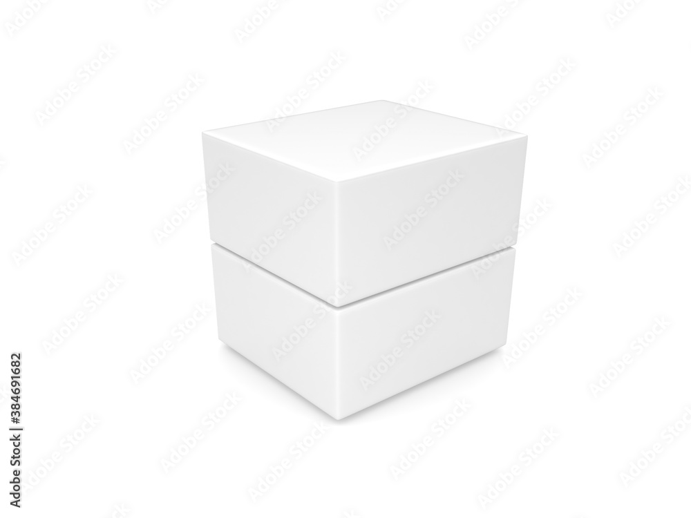 3D box on white background 3D box on white background