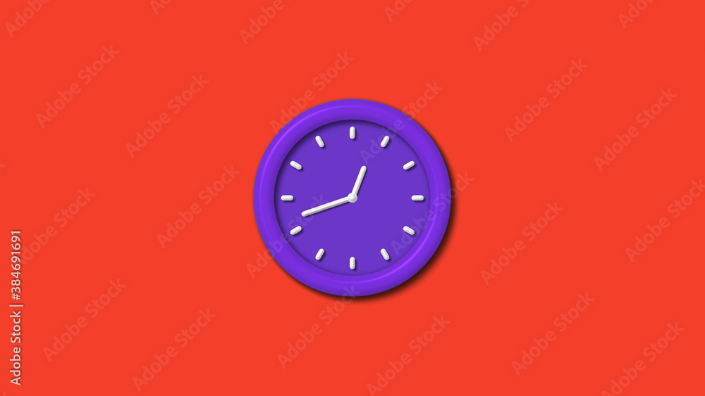 Counting down 3d wall clock isolated on red background, 12 hours 3d wall clock Counting down 3d wall clock isolated on red background, 12 hours 3d wall clock