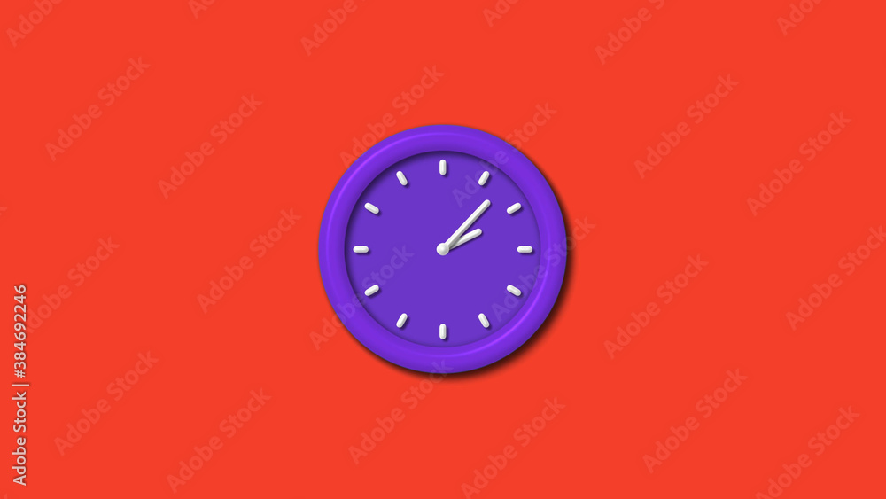 Counting down 3d wall clock isolated on red background, 12 hours 3d wall clock Counting down 3d wall clock isolated on red background, 12 hours 3d wall clock