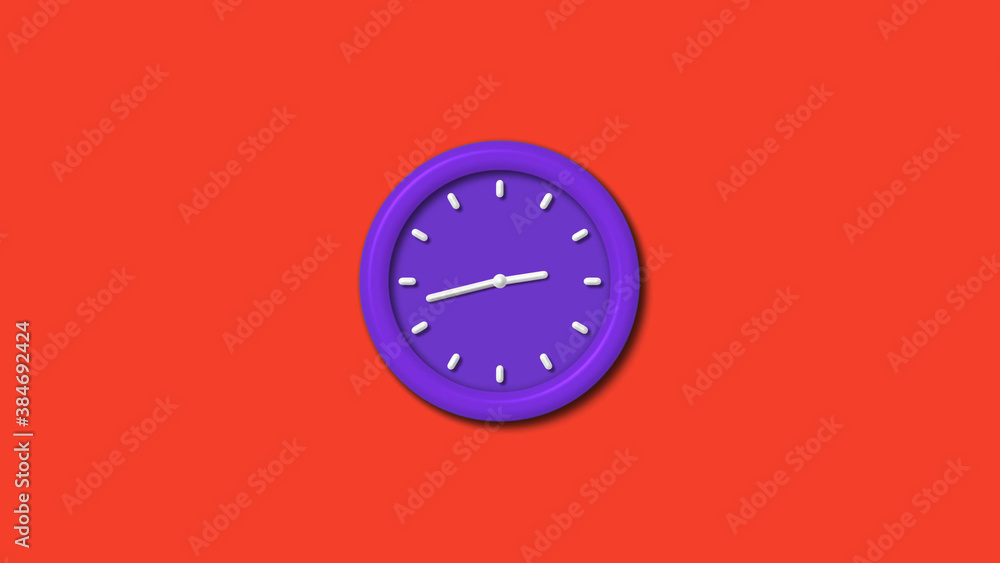 Counting down 3d wall clock isolated on red background, 12 hours 3d wall clock Counting down 3d wall clock isolated on red background, 12 hours 3d wall clock