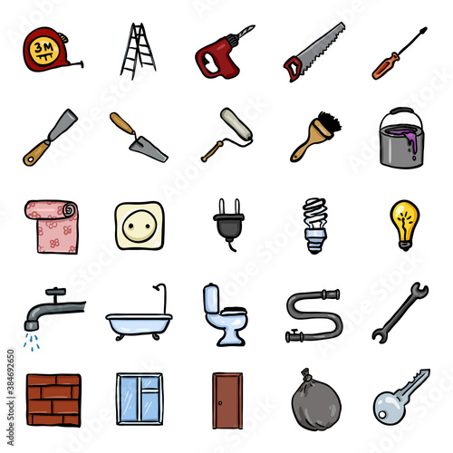 Vector Set of Color Repair Icons
