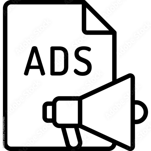 line icon for ads