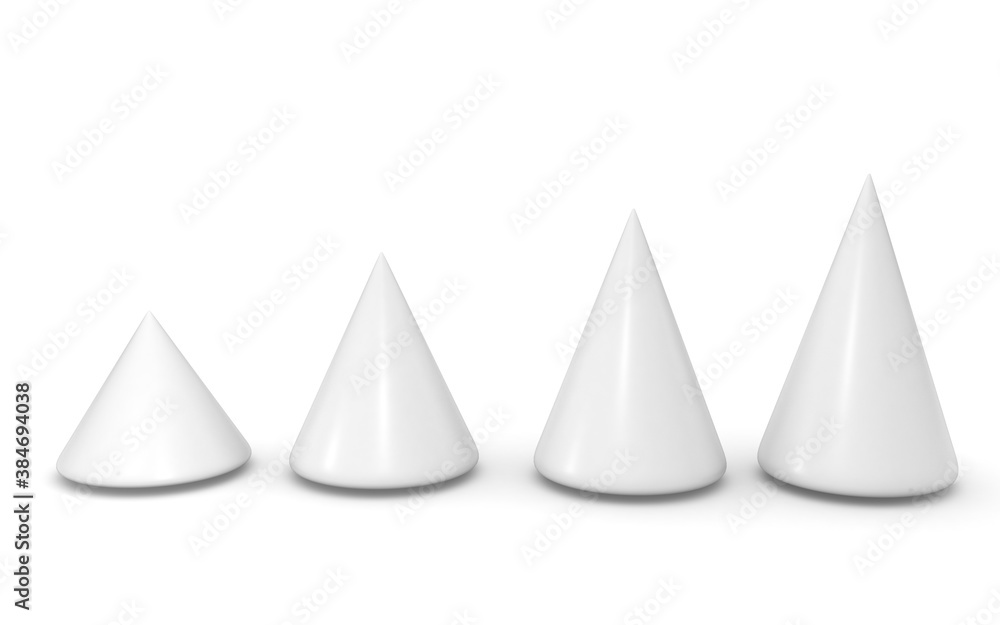 Fototapeta premium 3d cone on white background