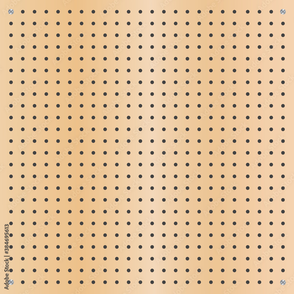 Peg board perforated texture background material with round holes