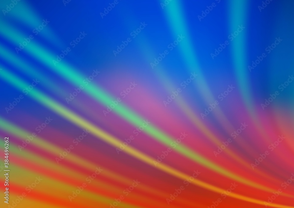 Light Blue, Red vector blurred and colored background.